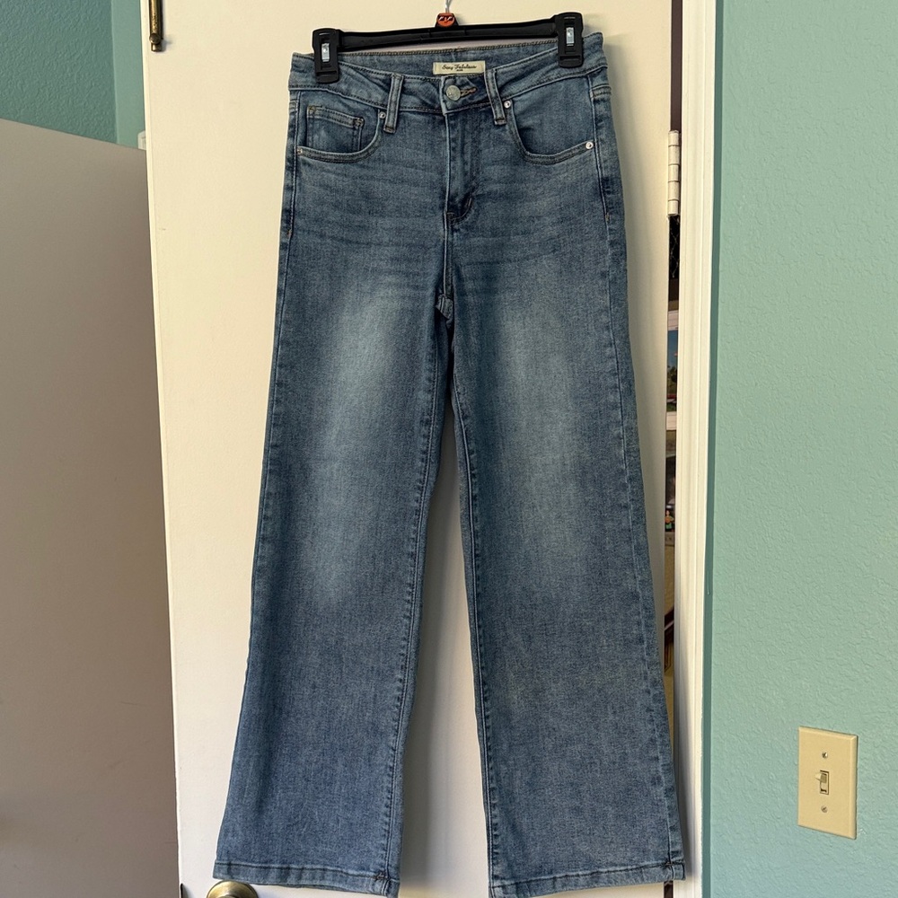 Classic Blue Wide Leg Jeans